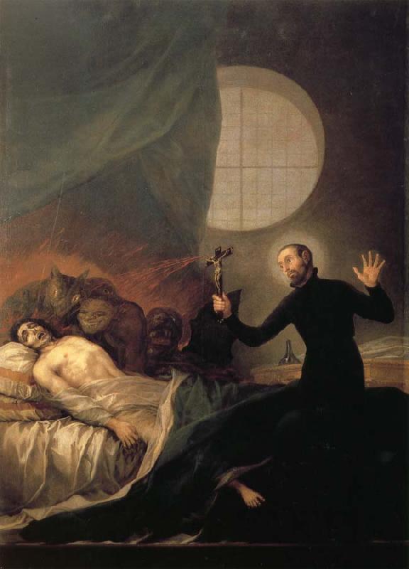 Francisco Goya St Francis Borja at the Deathbed of an Impenitent Sweden oil painting art